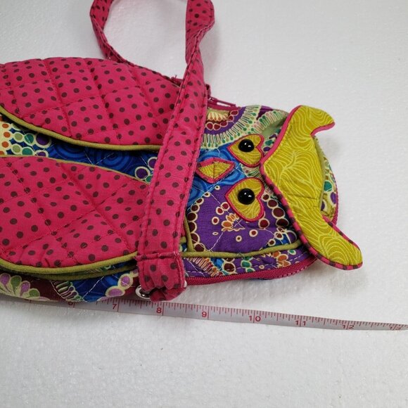 Sassy Pet Saks by Douglas Fabric Purse OWL Pink Yellow Plush Girls Kids Animal - Picture 6 of 7